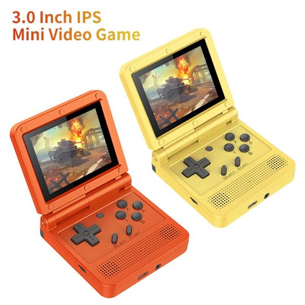

portable game players v90 retro flip handheld console 3000 3.0 inch lcd screen pocket mini video gift for kids