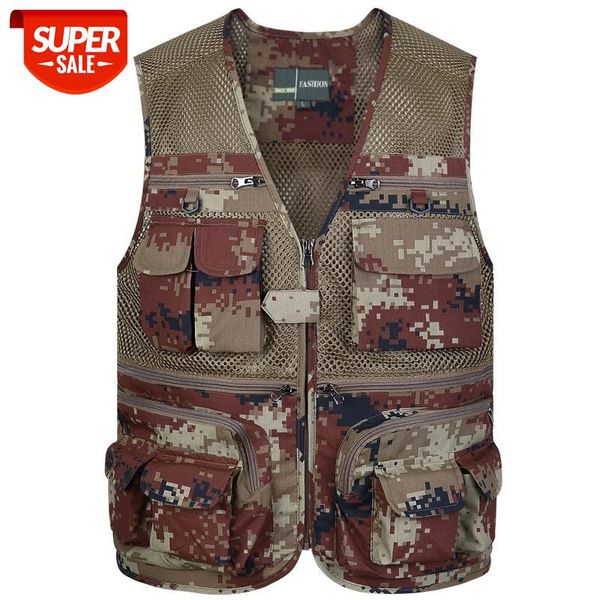 

sleeveless jacket fashion vests for men's pocket pgraphy waistcoat casual spring autumn outdoors military camouflage fishing #mn3r, Black;white