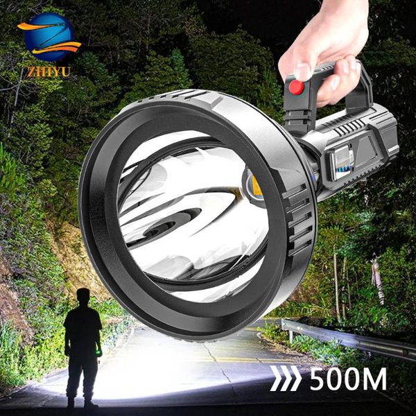 

flashlights torches powerful torch usb rechargeable tactical hunting lamp led flash light built-in 18650 battery
