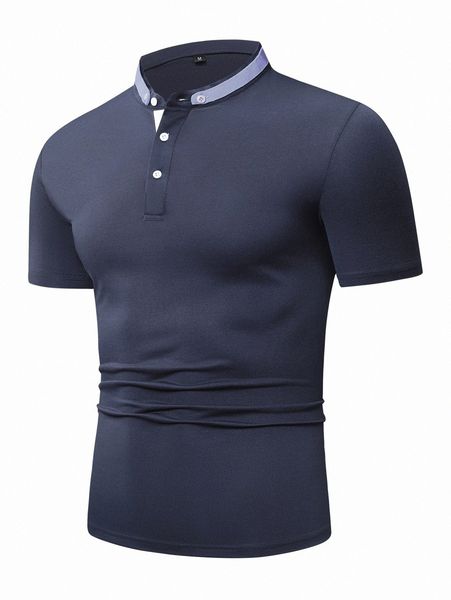 

men contrast trim polo shirt b1vz#, White;black