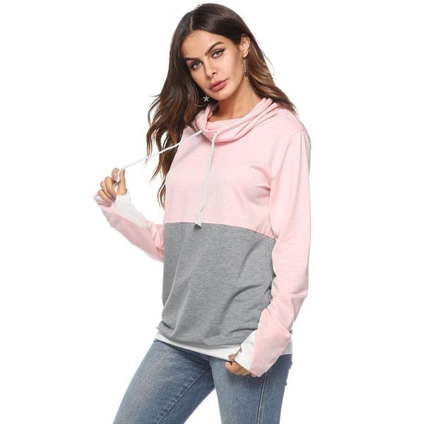 

women's hoodies & sweatshirts women winter patchwork pullovers 2021 fashion basic slim sheath comfortable gothic sweatshirt, Black