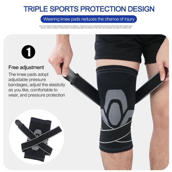

elbow & knee pads soccer sports kneepad men pressurized elastic support fitness gear basketball volleyball brace protector, Black;gray