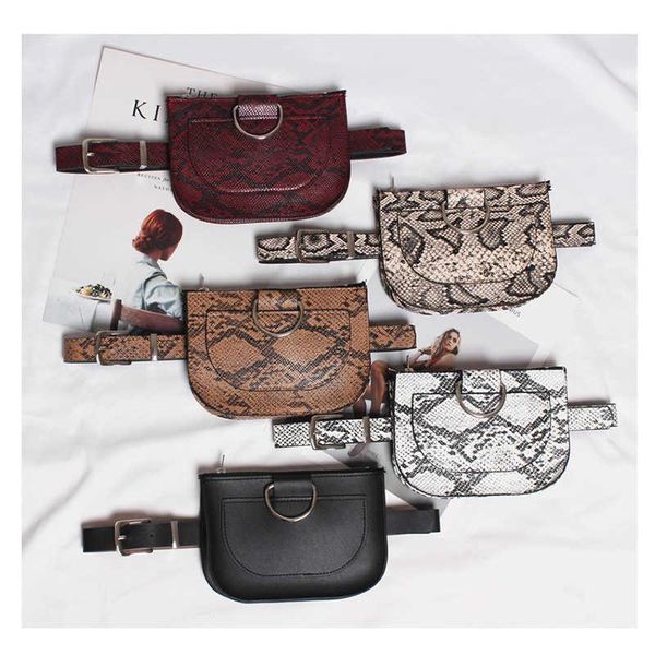 

waist bags serpentine female pack leahter belt family bag fashion snake skin fanny purse in