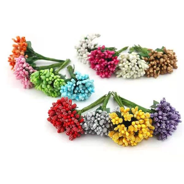 

decorative flowers & wreaths 72/144 pcs handcraft stamens for artificial wedding party decoration diy scrapbooking garland craft fake