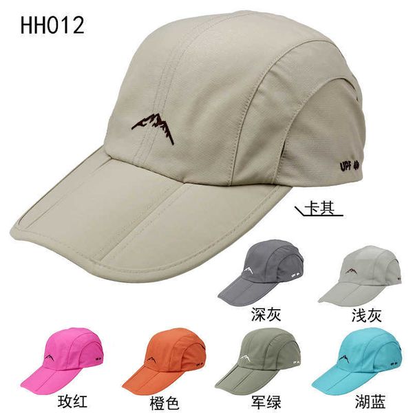 

outdoor hat three fold men and women spring summer autumn winter sun mountaineering fishing foldable cap baseball, Blue;gray
