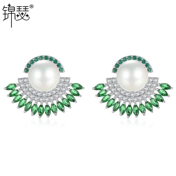 

jewelry charm stud aaa zircon qinsi earrings, Golden