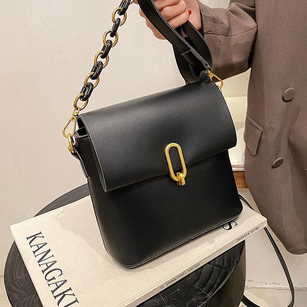 

shoulder bags niche design style handbag 2021 fashion messenger bag high-end bucket underarm dual-use width: 20cm