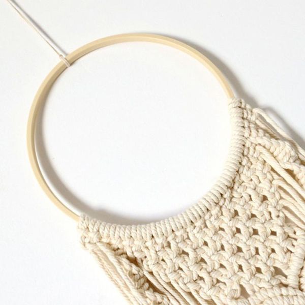 

decorative objects & figurines 12pcs dream catcher round ring diy bamboo (17cm)