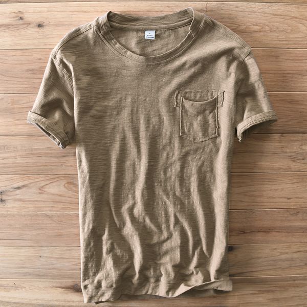 

2021 new italy brand suehaiwe's summer t-shirt casual cotton short-sleeved o-neck coffee color t shirt men fashion clothing camisa c53l, White