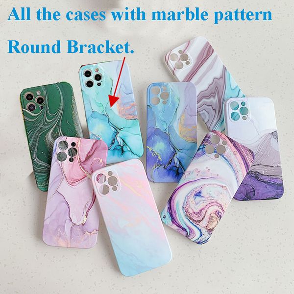 

marble pattern grip phone cases holder stand stone soft tpu case for iphone 7 8plus xr x max 11 12 pro