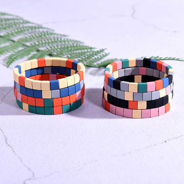 

charm bracelets fashion handmade friendship colorful stackable for women boho beaded street pography bangles bijouterie, Golden;silver