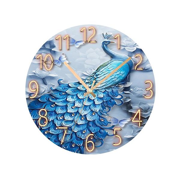 

wall clocks a creative tempered glass european decorative digital clock quiet room el restaurant decoration