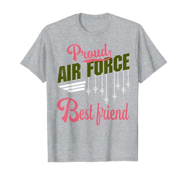 

proud air force friend pride military family gift t-shirt, White;black
