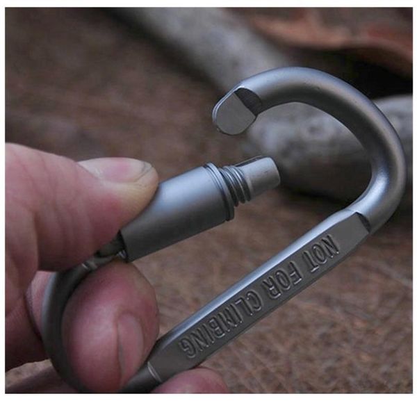 

1pc d shaped camping carabiner aluminum alloy locking hook ring key climbing outdoor camping climbing tools acc jllyry