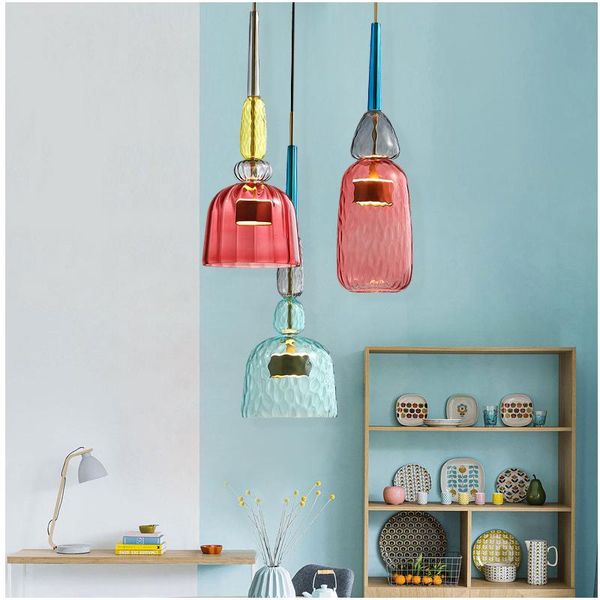

pendant lamps nordic glass lights lighitng modern dinning room kitchen indoor loft led lamp restaurant hanging home deco