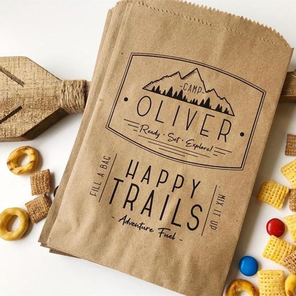 

gift wrap custom first birthday favor bags, candy 1st treat wild one party