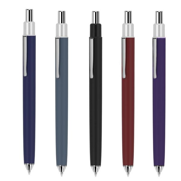 

ballpoint pens 200pcs/lot multi color spray glue metal ball pen custom logo promotional wholesale, Blue;orange