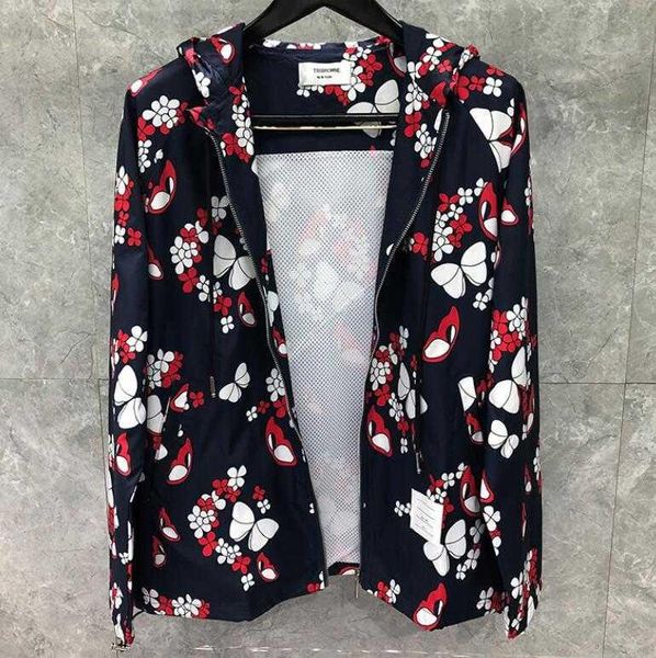 

men's jackets 2021 fashion brand jacket men loose cardigans clothing black butterfly flower pattern spring autumn hooded casual coat, Black;brown