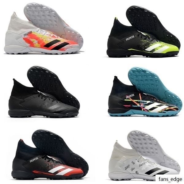 

mens high ankle boots soccer shoes predator mutator 20.3 tf indoor leather laceless trainers turf socks football cleats us6.5-11