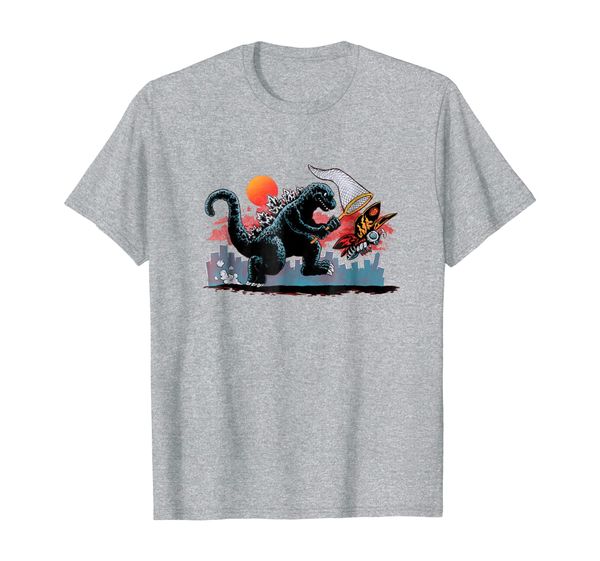 

catching kaiju t-shirt, White;black