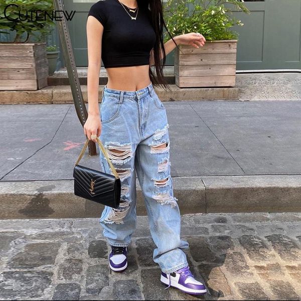 

women's pants & capris cute autumn fashion hollow out high waisted denim casual y2k women loose hip hop zipper streetwear clubwear, Black;white