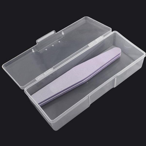 Borse contenitore 1 pz Rettangolo Nail Art Box Pinzette Pusher Spazzole Pulizia Tamponi di cotone Custodia vuota in plastica Strumenti contenitore per manicure