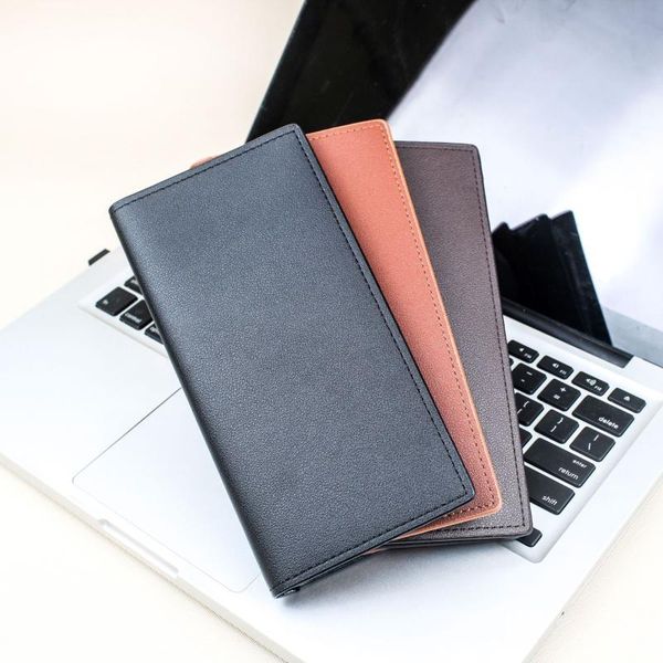 

promotion new long style men's business suit wallet with multiple card slots, Red;black