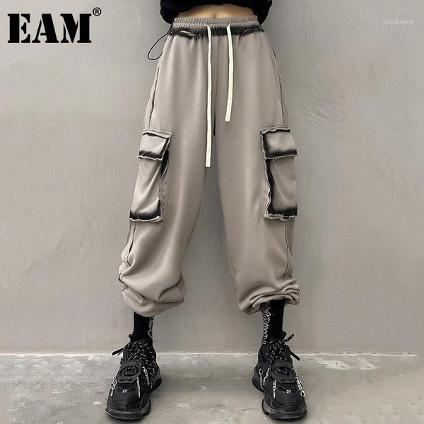 

women's pants & capris women's [] high elastic waist gray tie dye long harem trousers loose fit women fashion tide spring autumn 2, Black;white