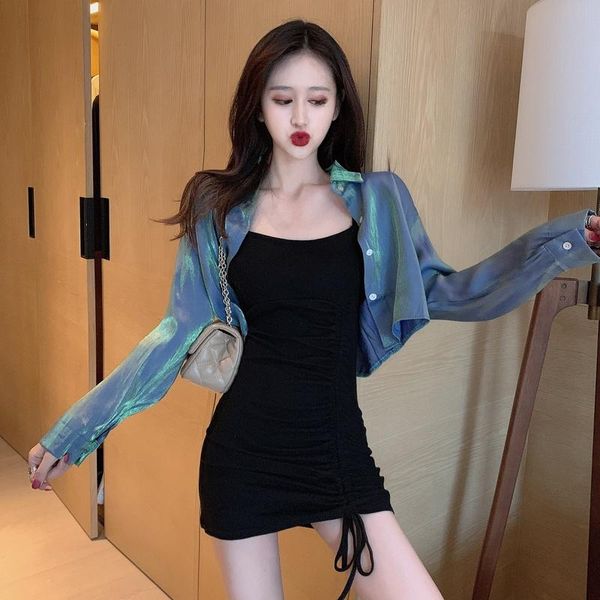 

women's blouses & shirts mazefeng women shirt autumn long sleeve solid slim female casual ladies short style, White