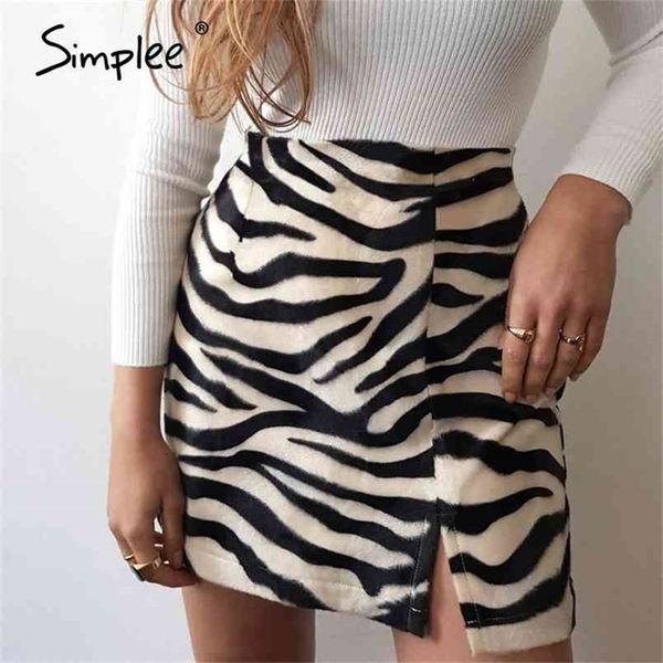 

autumn black white stripe high-waist short skirt winter slim female mini casual fashion ladies 210702
