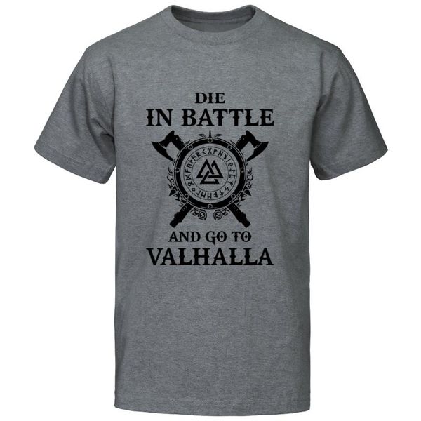 

men's t-shirts viking tshirt t shirt men graphic shirts die in battle and go to valhalla t-shirt camisas summer cotton short sleeve te, White;black