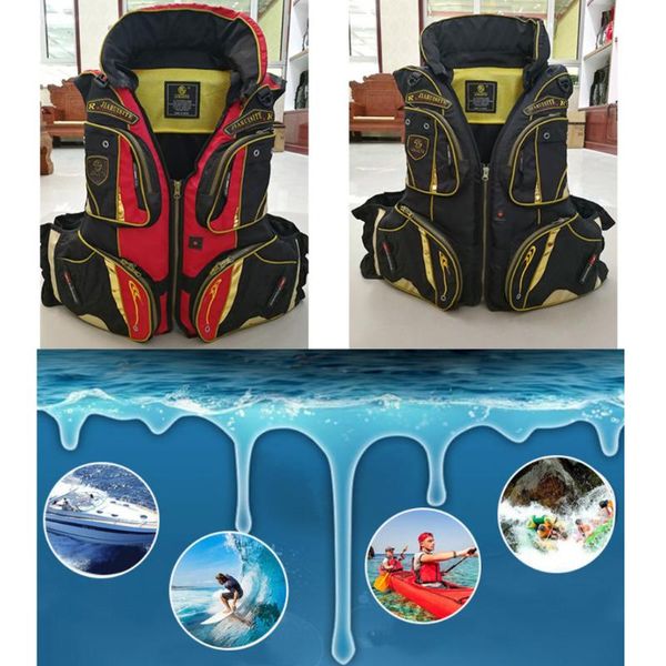 

life vest & buoy fishing multi pockets hiking hunting zipper waistcoat