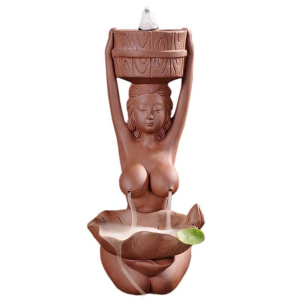

fragrance lamps 1pc backflow incense burner ceramic holder lady censer supplies