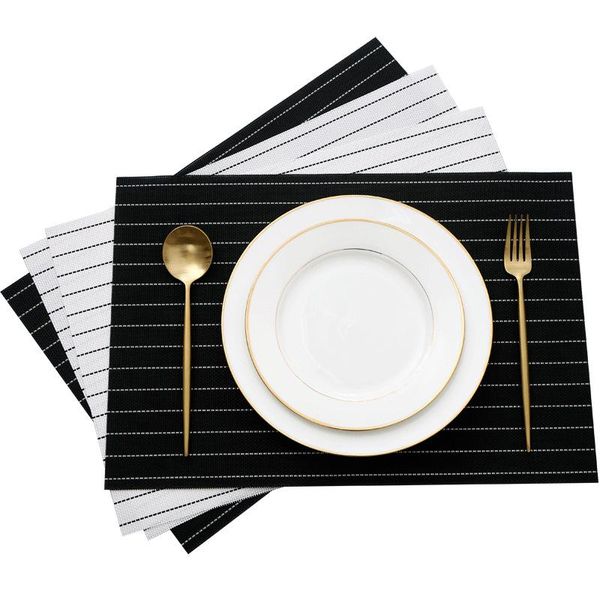 

mats & pads inya luxury slate place mat plate dining table black and white