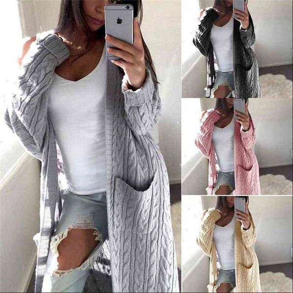 

open front cardigan long sleeve women sweaters elegant pocket knitted outerwear w3, White;black