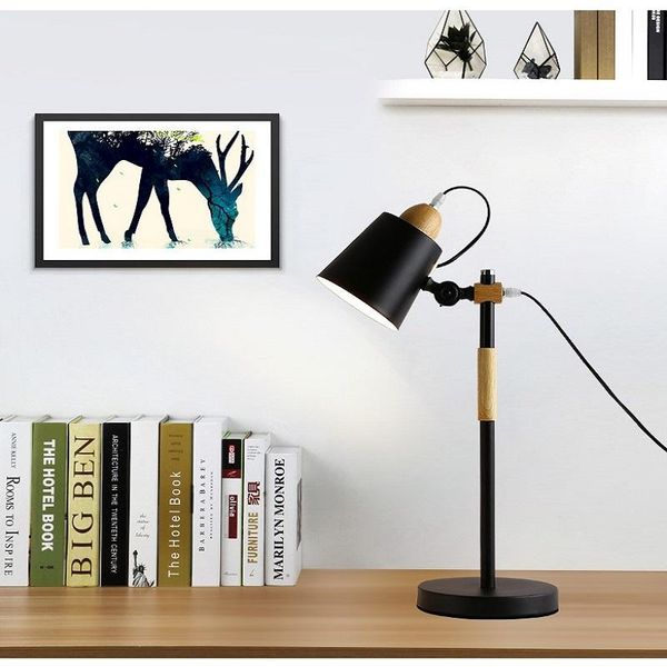 

table lamps nordic modern wood lamp indoor lighting e27 desk white led