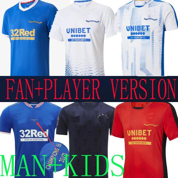 

2021 Rangers 150th Anniversary Soccer Jerseys Glasgow 2022 TRAINING TEE MATCH DAY TEE-WHITE Player version BARKER MORELOS SPECIAL 21 22 Football Shirts Men + kids kit, Red training