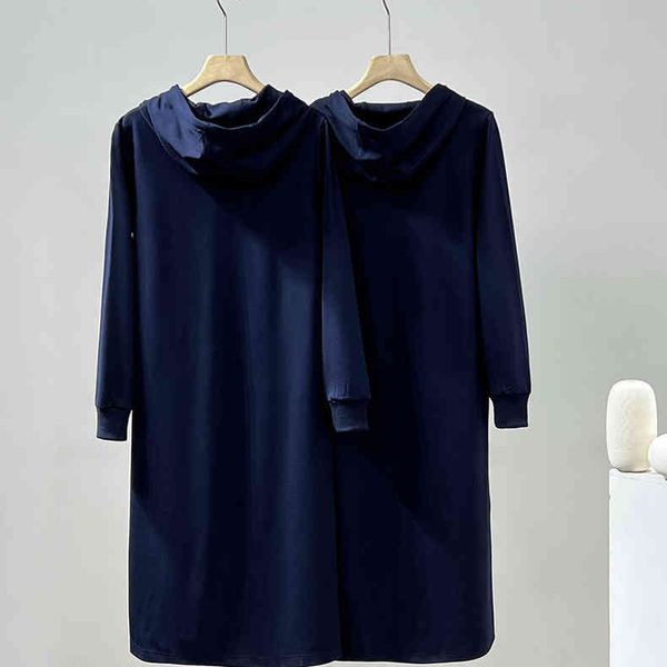

pure yuan version designer 22 early spring new letter embroidery hooded dress fashion fashion commuting 021402, Black