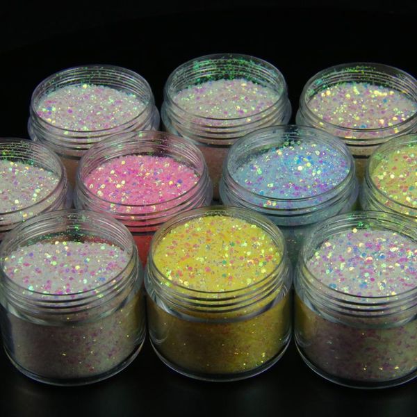 

50g/bag 10 colors uv changing mermaid glitter sunlight sensitive chameleon sequins manicure shining chunky nail art flakes te#73, Silver;gold
