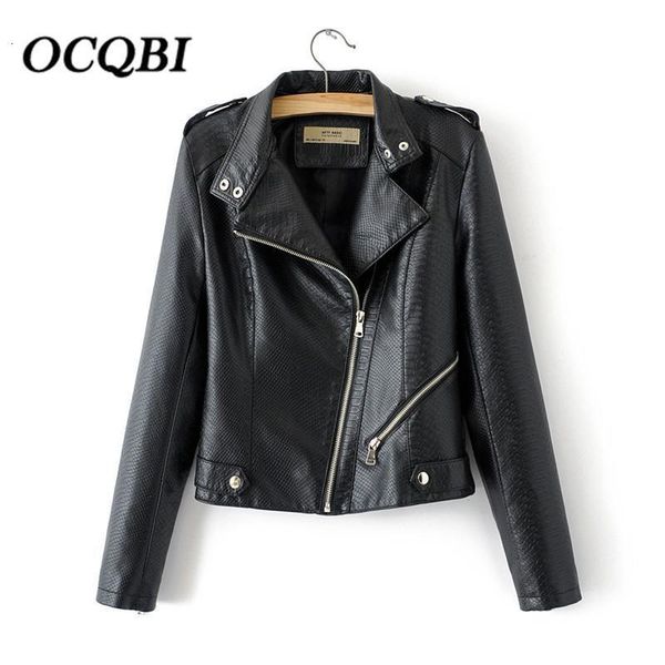 

2021 spring ladies coats and jacket fashion slim motorcycle outwear pu jacket bomber, Black;brown