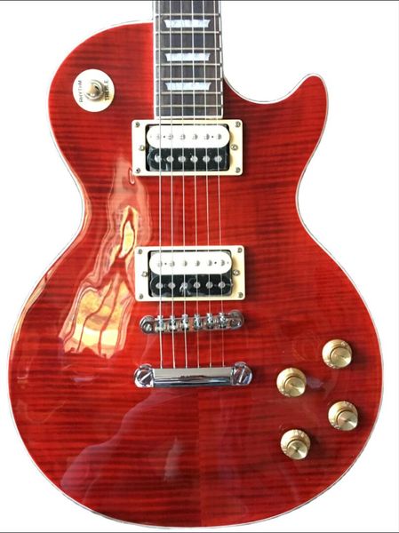 

1959 limited edition 1200 guns slash signature electric guitar rosso aka corsa racing red flame maple china seymour duncan pickup, tuilp tu