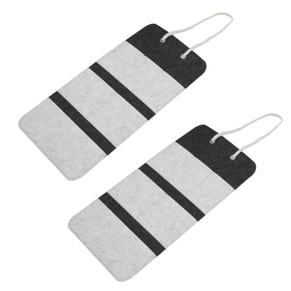 

storage bags 2pcs durable felt wall reusable hanging for home