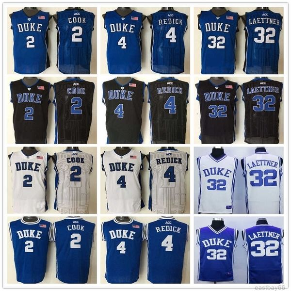 

ncaa mens duke blue devils christian laettner jersey #32 blue 4 j.j. jj redick white 2 quinn cook college basketball jerseys, Black;red