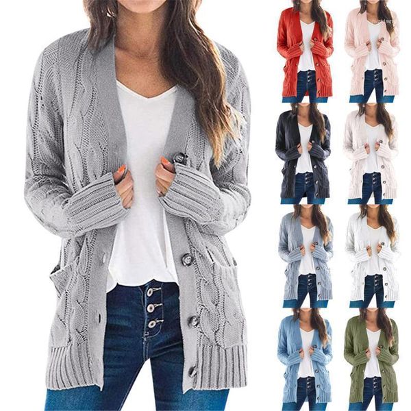 

women's knits & tees womens boho patchwork cardigan long sleeve open front knit sweaters coat pockets solid color knitted sweater1, White