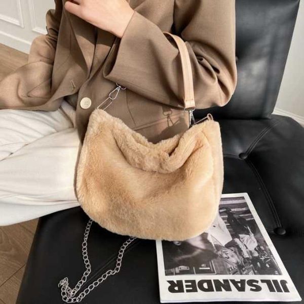 

faux fur crossbody bags for phone shoulder plush winter female girls handbags bag women autumn purses and wallet vffqr