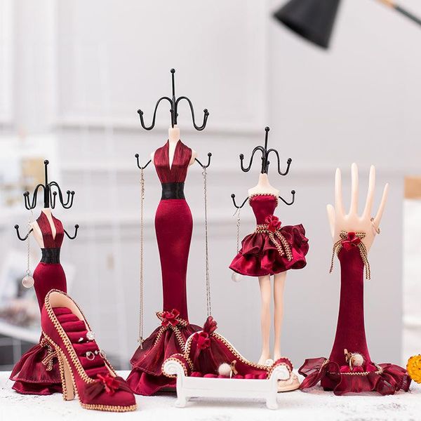 

storage bottles & jars european-style jewelry rack princess ornaments clothing store creative display earrings necklace wedding gift