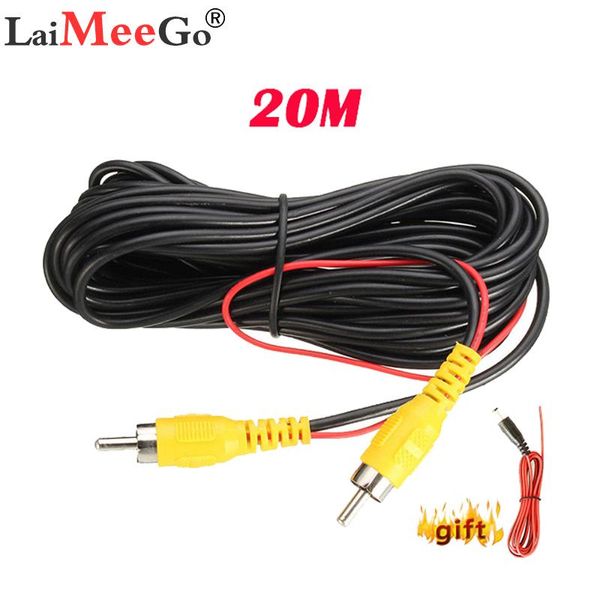 

car rear view cameras& parking sensors rca reverse camera video cable with trigger wire connecting rearview monitor 10m 15m