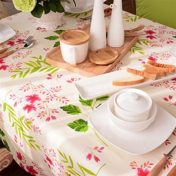 

flowers pastoral decorative table cloth cotton linen lace tablecloth dining breakfast table cover for kitchen home friend gfit