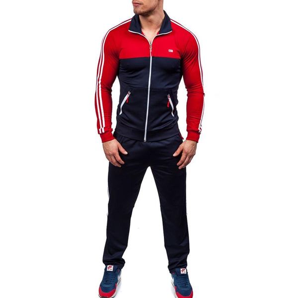 

men's tracksuits zogaa 2021 track suit fashion red tracksuit sports jacket and sweatpants size xs-4xl, Gray