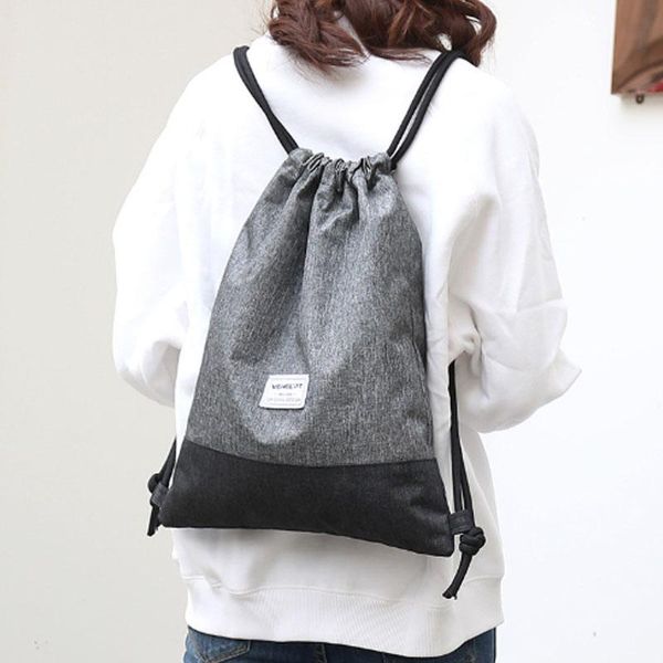 

storage bags drawstring bag waterproof oxford cloth backpack student shoulder